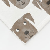 ラブラドールレトリエバードッグ フリースブランケット (角)