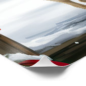 ラブラドールレトリエバードッグin雪のクリスマス ポスター (コーナー)