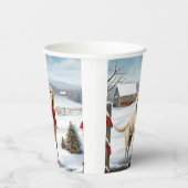 ラブラドールレトリエバードッグin雪のクリスマス 紙コップ (右)