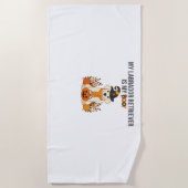 ラブラドールレトリエバーハロウィンドッおもしろいク不気味ブー ビーチタオル (正面)