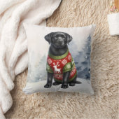 ラブラドールレトリエバーパピーホリデーセータードッグ クッション (ブランケット)