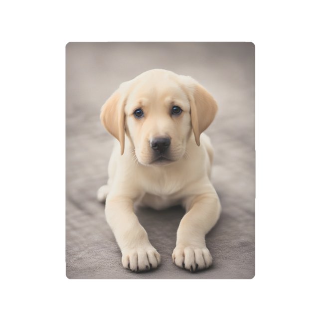 ラブラドールレトリエバーパピー メタルプリント (正面)
