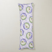 ラブラドールレトリエバーパピ絵を描ーのイエロードッグアート ボディピロー (裏面 (縦))