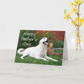 ラブラドールレトリエバーファーズデイカード カード (黄色い花)