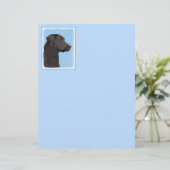 ラブラドールレトリエバーブラック絵画ズオリジナルドッグアート (スタンド正面)