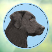 ラブラドールレトリエバーブラック絵画ズオリジナルドッグアート ウィンドウサイン (シート3)