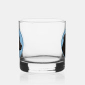 ラブラドールレトリエバーブラック絵画ズオリジナルドッグアート ウイスキーグラス (左)