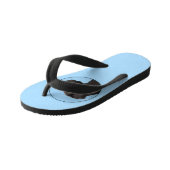 ラブラドールレトリエバーブラック絵画ズオリジナルドッグアート キッズビーチサンダル (アングル)