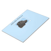 ラブラドールレトリエバーブラック絵画ズオリジナルドッグアート ノートパッド (アングル)