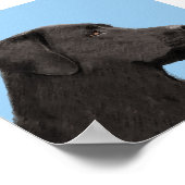 ラブラドールレトリエバーブラック絵画ズオリジナルドッグアート ポスター (角)