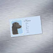 ラブラドールレトリエバーブラック絵画ズオリジナルドッグアート マグネット名刺 (インサイチュ)