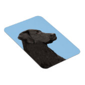 ラブラドールレトリエバーブラック絵画ズオリジナルドッグアート マグネット (右側)