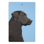 ラブラドールレトリエバーブラック絵画ズオリジナルドッグアート ミニクリップボード (裏面)