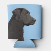 ラブラドールレトリエバーブラック絵画ズオリジナルドッグアート 缶クーラー (裏面)