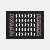 ラブラドールレトリエバーメリークリスマス醜いセーターDo フリースブランケット (正面(横))