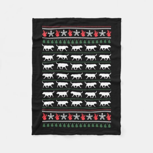 ラブラドールレトリエバーメリークリスマス醜いセーターDo フリースブランケット (正面)