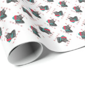 ラブラドールレトリエバー(blk)サンタポーズ ラッピングペーパー (ロールコーナー)