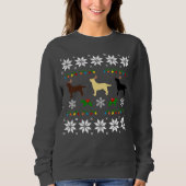 ラブラドールレトリエブトリオ醜いクリスマスティー スウェットシャツ (正面)