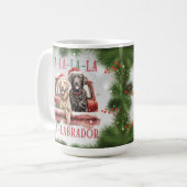 ラブラドールレトリバーおもしろいクリスマスドッグコーヒーマグ コーヒーマグカップ (正面左)