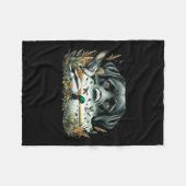 ラブラドールレトリバーとマラードダックス狩りダック フリースブランケット (正面(横))