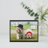 ラブラドールレトリバーと誕生日の願い ポストカード (スタンド正面)