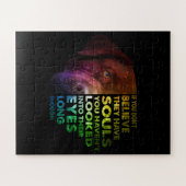 ラブラドールレトリバーは彼らの目の犬の恋人を見た ジグソーパズル (横)