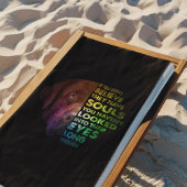 ラブラドールレトリバーは彼らの目の犬の恋人を見た ビーチタオル