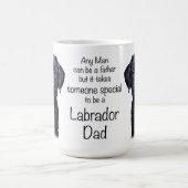 ラブラドールレトリバードッグパパかわいい子犬の父親の日 コーヒーマグカップ (中央)