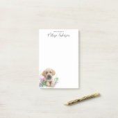 ラブラドールレトリバードッグパーソナライズされたかわいい子犬 ポストイット (デスク上)