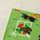 ラブラドールレトリバードッグ機敏性 ビーチタオル (インサイチュ)