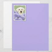 ラブラドールレトリバーパピー絵画ズオリジナルドッグアート (正面/裏面)