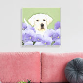ラブラドールレトリバーパピー絵画ズオリジナルドッグアート キャンバスプリント (インサイチュ (リビング))