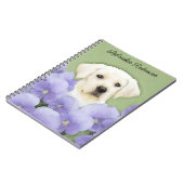 ラブラドールレトリバーパピー絵画ズオリジナルドッグアート ノートブック (左側)