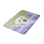 ラブラドールレトリバーパピー絵画ズオリジナルドッグアート バスマット (アングル)