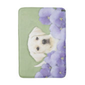 ラブラドールレトリバーパピー絵画ズオリジナルドッグアート バスマット (正面縦)