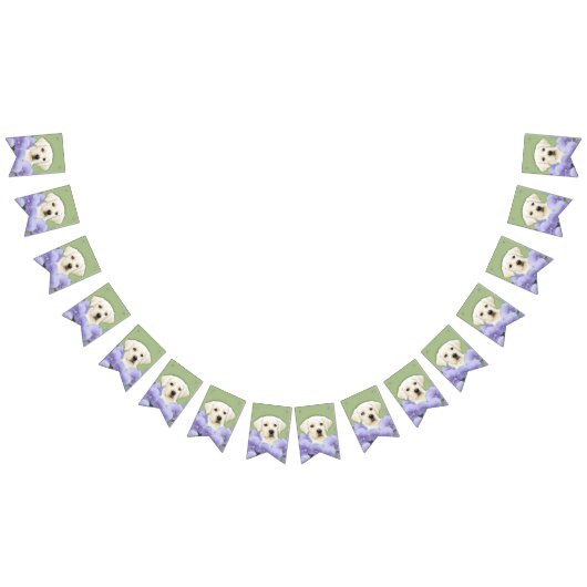 ラブラドールレトリバーパピー絵画ズオリジナルドッグアート バンティングフラッグ (全)