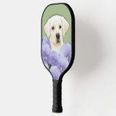 ラブラドールレトリバーパピー絵画ズオリジナルドッグアート ピックルボールラケット (左)