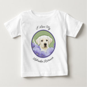 ラブラドールレトリバーパピー絵画ズオリジナルドッグアート ベビーTシャツ