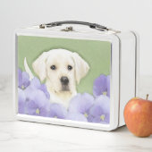 ラブラドールレトリバーパピー絵画ズオリジナルドッグアート メタルランチボックス (インサイチュ)