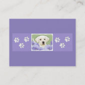 ラブラドールレトリバーパピー絵画ズオリジナルドッグアート 名刺 (裏面)