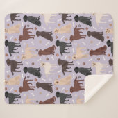 ラブラドールレトリバーポーズアンドボーンズシェルパブランケット シェルパブランケット (正面(横))