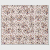 ラブラドールレトリバー手描き漫画の頭 ラッピングペーパー (フラット)