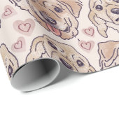 ラブラドールレトリバー手描き漫画の頭 ラッピングペーパー (ロールコーナー)