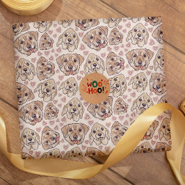 ラブラドールレトリバー手描き漫画の頭 ラッピングペーパー