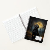 ラブラドールレトリバー月の明るい夜 ノートブック (内部)