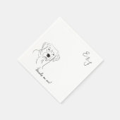 ラブラドールレトリバー結婚ドッグズペーパーナプキン スタンダードカクテルナプキン (角)