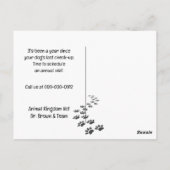 ラブラドールレトリバー聴診器内 ポストカード (裏面)