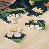 ラブラドールレトリバー花フィールド ジグソーパズル (側面)