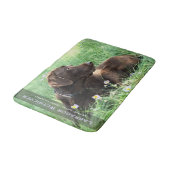 ラブラドールレトリバー草紫色の花 バスマット (アングル)