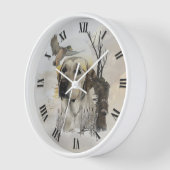 ラブラドールレトリバー、アヒル狩り 壁時計 (傾斜)